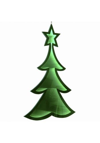 Χριστουγεννιάτικο Πλαστικό Δεντράκι Πράσινο με 3D Φωτισμό LED (20cm)