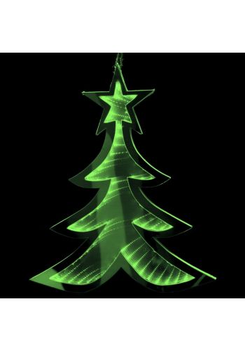 Χριστουγεννιάτικο Δεντράκι Πράσινο με 3D Φωτισμό LED (30cm)