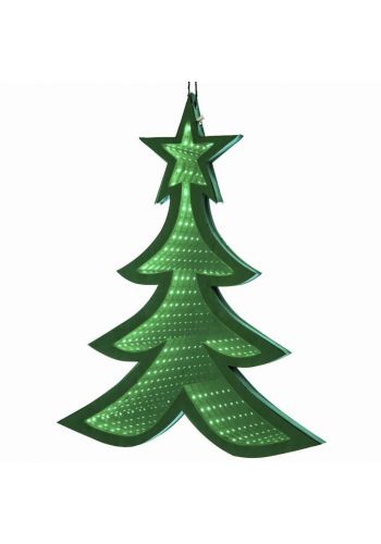 Χριστουγεννιάτικο Πλαστικό Δεντράκι Πράσινο με 3D Φωτισμό LED (110cm)