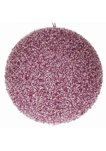 Χριστουγεννιάτικη Μπάλα Ροζ με Στρας (8cm)