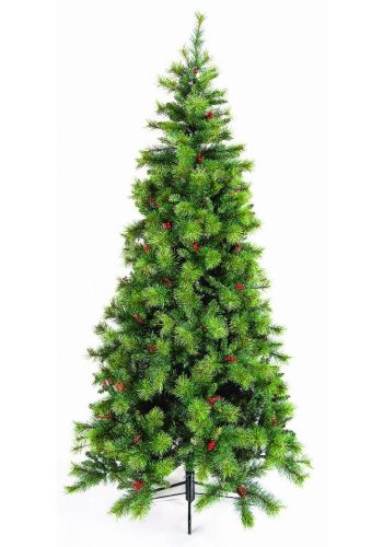 Χριστουγεννιάτικο Παραδοσιακό Δέντρο BEAKON με Γκι και Κουκουνάρια (2,4m)