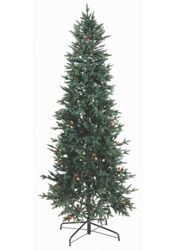 Χριστουγεννιάτικο Στενό Δέντρο SLIM με Κουκουνάρια (1,8m)