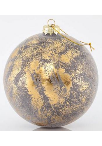 Χριστουγεννιάτικη Μπάλα Χρυσή Αντικέ (12cm)