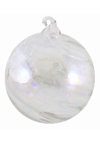 Χριστουγεννιάτικες Μπάλες Γυάλινες Διάφανες - Σετ 4 τεμ. (8cm)