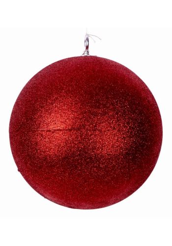 Χριστουγεννιάτικη Μπάλα Οροφής Κόκκινη με Στρας (20cm)