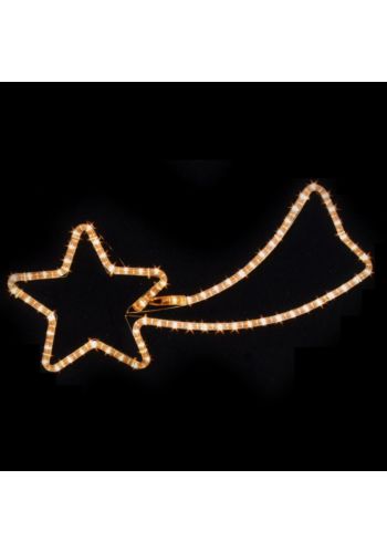 Χριστουγεννιάτικο Αστέρι με 2m Λευκό Θερμό Φωτοσωλήνα (65cm)