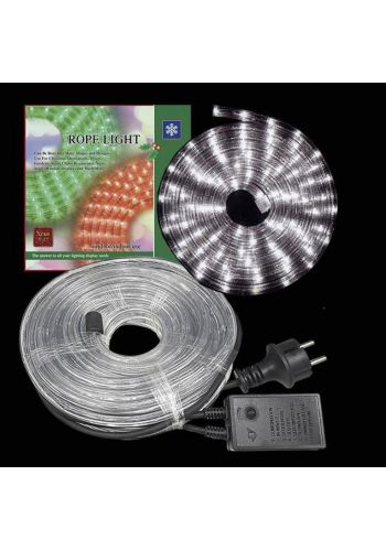 Λευκός Ψυχρός Φωτοσωλήνας LED με Διάφανο Καλώδιο και 8 Προγράμματα (6m)