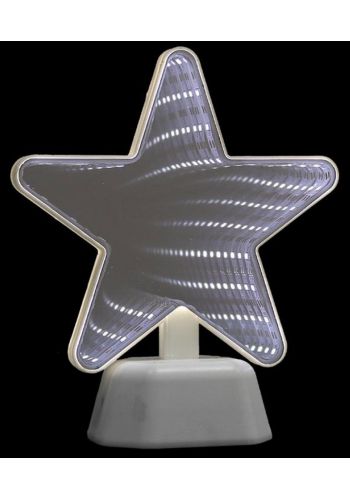 Χριστουγεννιάτικο Αστέρι Λευκό με 3D Φωτισμό LED (18cm)