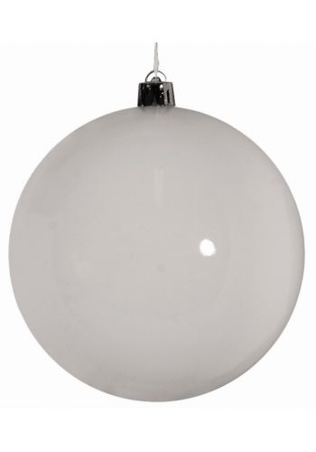 Χριστουγεννιάτικες Μπάλες Λευκές - Σετ 6 τεμ. (8cm)