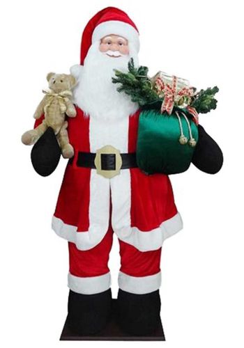 Χριστουγεννιάτικος Πλαστικός Άγιος Βασίλης με Αυτόματο Φούσκωμα Κόκκινο (250cm)