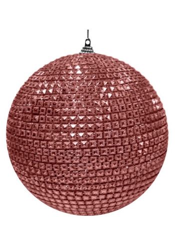 Χριστουγεννιάτικη Μπάλα Οροφής Ροζ Disco (20cm)