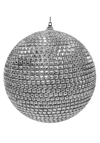 Χριστουγεννιάτικη Μπάλα Ασημί Disco (10cm)