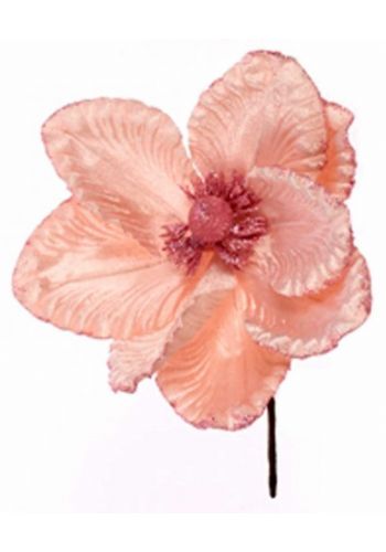 Χριστουγεννιάτικο Λουλούδι Ροζ Μανώλια (25cm)