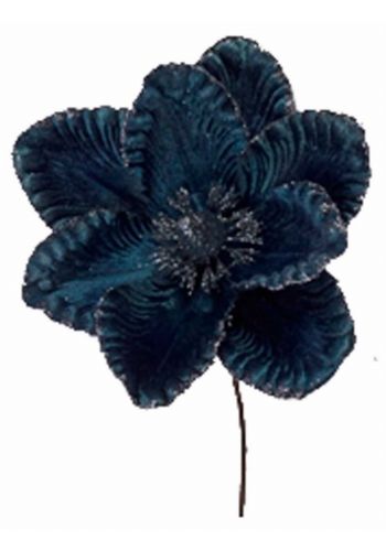 Χριστουγεννιάτικο Λουλούδι Μπλε Μανώλια (25cm)