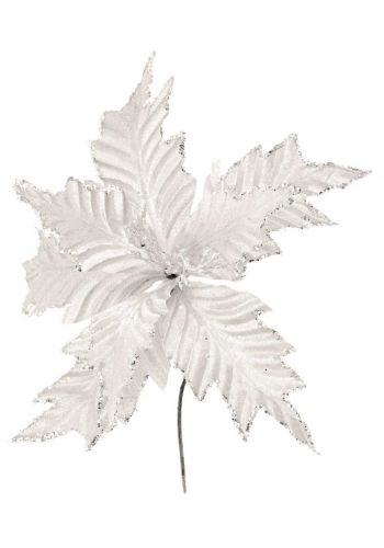Χριστουγεννιάτικο Λουλούδι Λευκό Αλεξανδρινό (25cm)