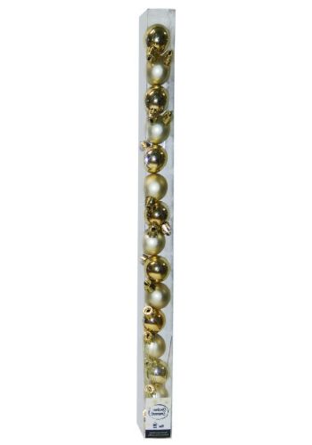 Χριστουγεννιάτικες Μπάλες Χρυσές - Σετ 15 τεμ. (3cm)