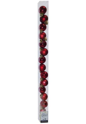 Χριστουγεννιάτικες Μπάλες Κόκκινες - Σετ 15 τεμ. (3cm)