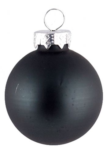 Χριστουγεννιάτικη Μπάλα Γυάλινη Μαύρη Ματ (10cm)