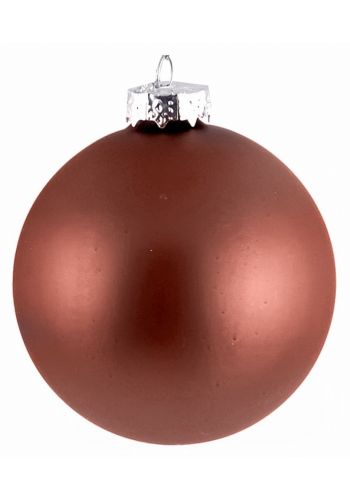 Χριστουγεννιάτικη Μπάλα Γυάλινη Ροζ Ματ(10cm)