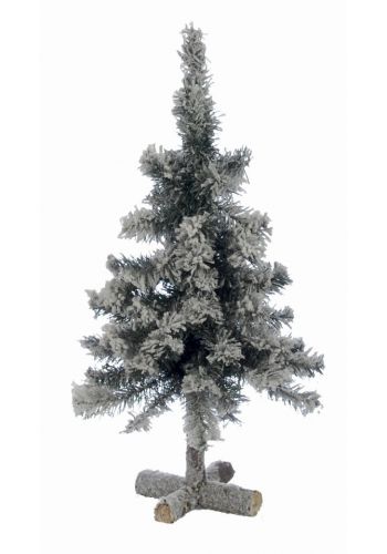 Χριστουγεννιάτικο Επιτραπέζιο Δεντρο με Ξύλινη Βάση (60cm)
