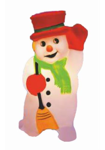 Χριστουγεννιάτικο Φωτιζόμενο Γλυπτό Χιονάνθρωπος (80cm)