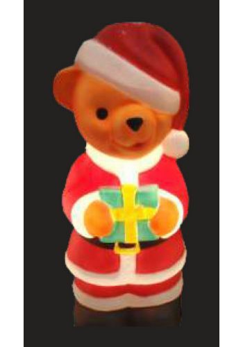 Χριστουγεννιάτικο Φωτιζόμενο Γλυπτό Αρκουδάκι Κόκκινο (60cm)