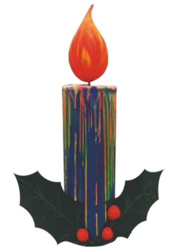Χριστουγεννιάτικο Φωτιζόμενο Κερί με Γκι (4m)