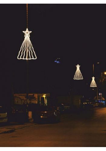 Χριστουγεννιάτικο Επιστύλιο Αστέρι με Ουρές και Φωτοσωλήνα (2.55m)