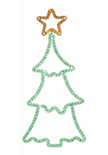 Χριστουγεννιάτικo Επιστύλιo Δέντρο με Φωτοσωλήνα (1.45m)