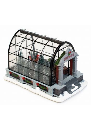 Χριστουγεννιάτικο Διακοσμητικό Πλαστικό Θερμοκήπιο με LED Πολύχρωμο (23cm) - 1 Τεμάχιο