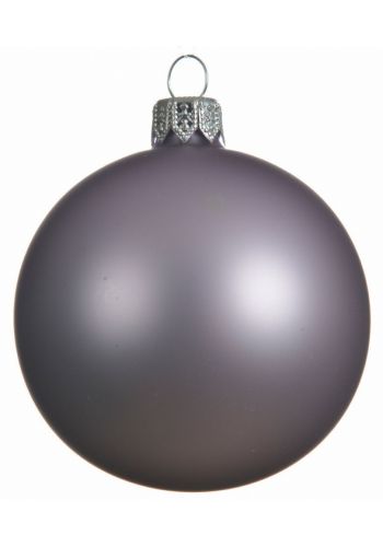 Χριστουγεννιάτικη Μπάλα Γυάλινη Γκρι Ματ (10cm)
