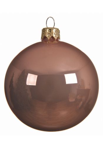Χριστουγεννιάτικη Μπάλα Γυάλινη Soft Terra Γυαλιστερή (8cm)