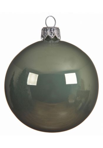 Χριστουγεννιάτικη Μπάλα Γυάλινη Πράσινη Σκούρη (10cm)