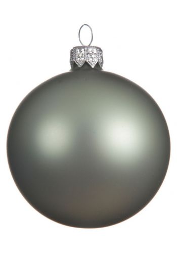 Χριστουγεννιάτικη Μπάλα Γυάλινη Πράσινη Σκούρη Ματ (8cm)