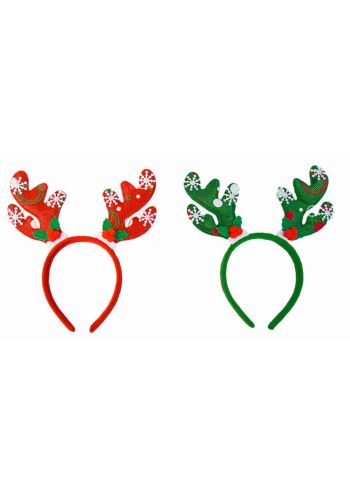 Χριστουγεννιάτικη Στέκα Κέρατα Ταράνδου - 2 Χρώματα