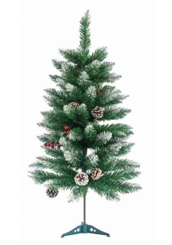 Χριστουγεννιάτικο Δέντρο Χιονισμένο με Κουκουνάρια και Berries (1,5cm)