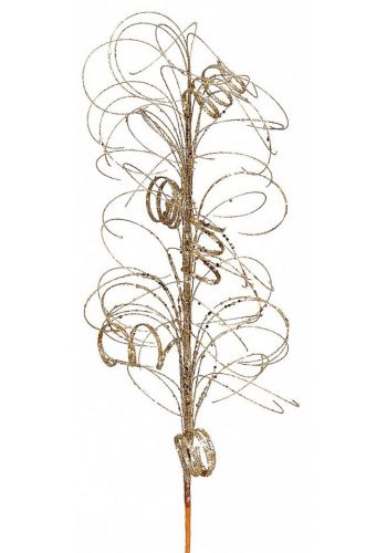 Χριστουγεννιάτικο Διακοσμητικό Κλαδί  Χρυσό με Στρας (81cm)