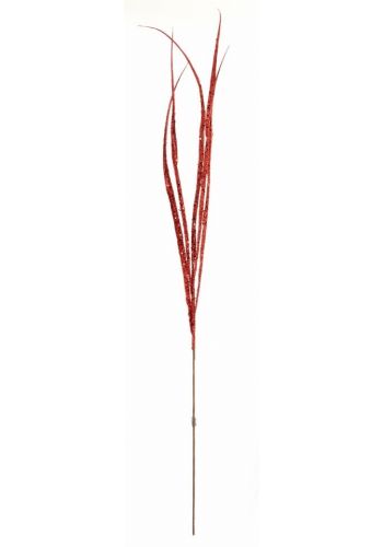 Χριστουγεννιάτικο Διακοσμητικό Κλαδί Φτέρης Κόκκινο (86cm)
