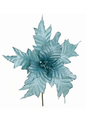 Χριστουγεννιάτικο Λουλούδι Γαλάζιο Αλεξανδρινό (25cm)
