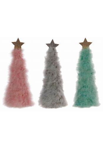 Χριστουγεννιάτικο Διακοσμητικό Δεντράκι με Αστέρι - 3 Χρώματα (36cm) - 1 Τεμάχιο