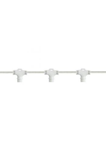 Λευκό Καλώδιο Επέκτασης με 20 Κάθετους Συνδέσμους για DIY Κουρτίνα (2m)