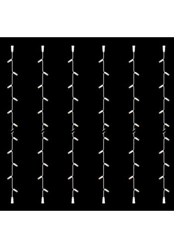 20 Λευκά Θερμά Φωτάκια LED DIY Εξωτερικού Χώρου σε Σειρά Επεκτεινόμενα με Λευκό Καλώδιο Καουτσούκ - Σετ 6 τεμ. (2m)