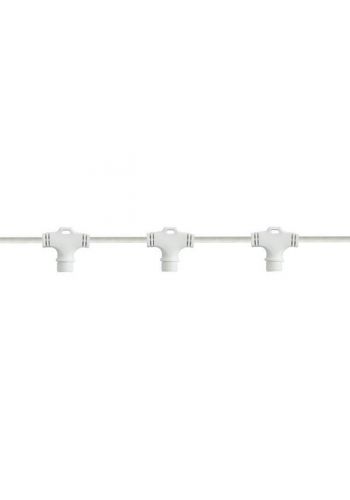Λευκό Καλώδιο Επέκτασης με 6 Κάθετους Συνδέσμους για DIY Κουρτίνα (0.6m)