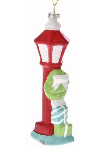 Χριστουγεννιάτικο Διακοσμητικό Πλαστικό Φανάρι Κόκκινο (14.5cm)