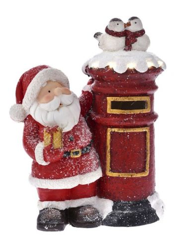 Χριστουγεννιάτικο Διακοσμητικό Γραμματοκιβώτιο με Άγιο Βασίλη (40cm) - 1 Τεμάχιο