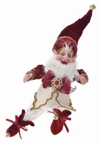 Χριστουγεννιάτικο Διακοσμητικό Βελούδινο Ξωτικό Κόκκινο (40cm)