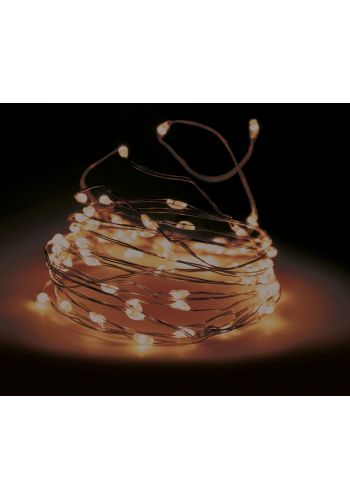 20 Gold Θερμά Φωτάκια LED Copper, με Μπαταρία (0.2m)