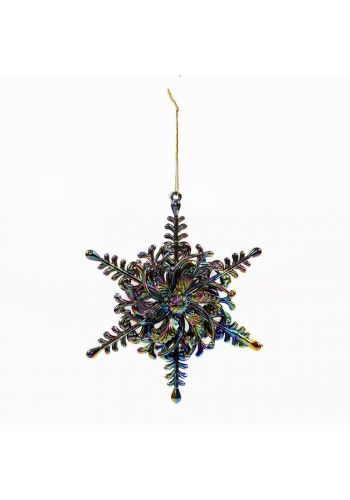 Χριστουγεννιάτικο Ακρυλικό Αστέρι Πολύχρωμο (14cm) - 1 Τεμάχιο