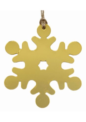 Χριστουγεννιάτικη Χιονονιφάδα Πλαστική Χρυσή (10cm)