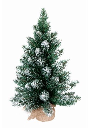 Χριστουγεννιάτικο Επιτραπέζιο Χιονισμένο Δέντρο με Σακί (75cm)